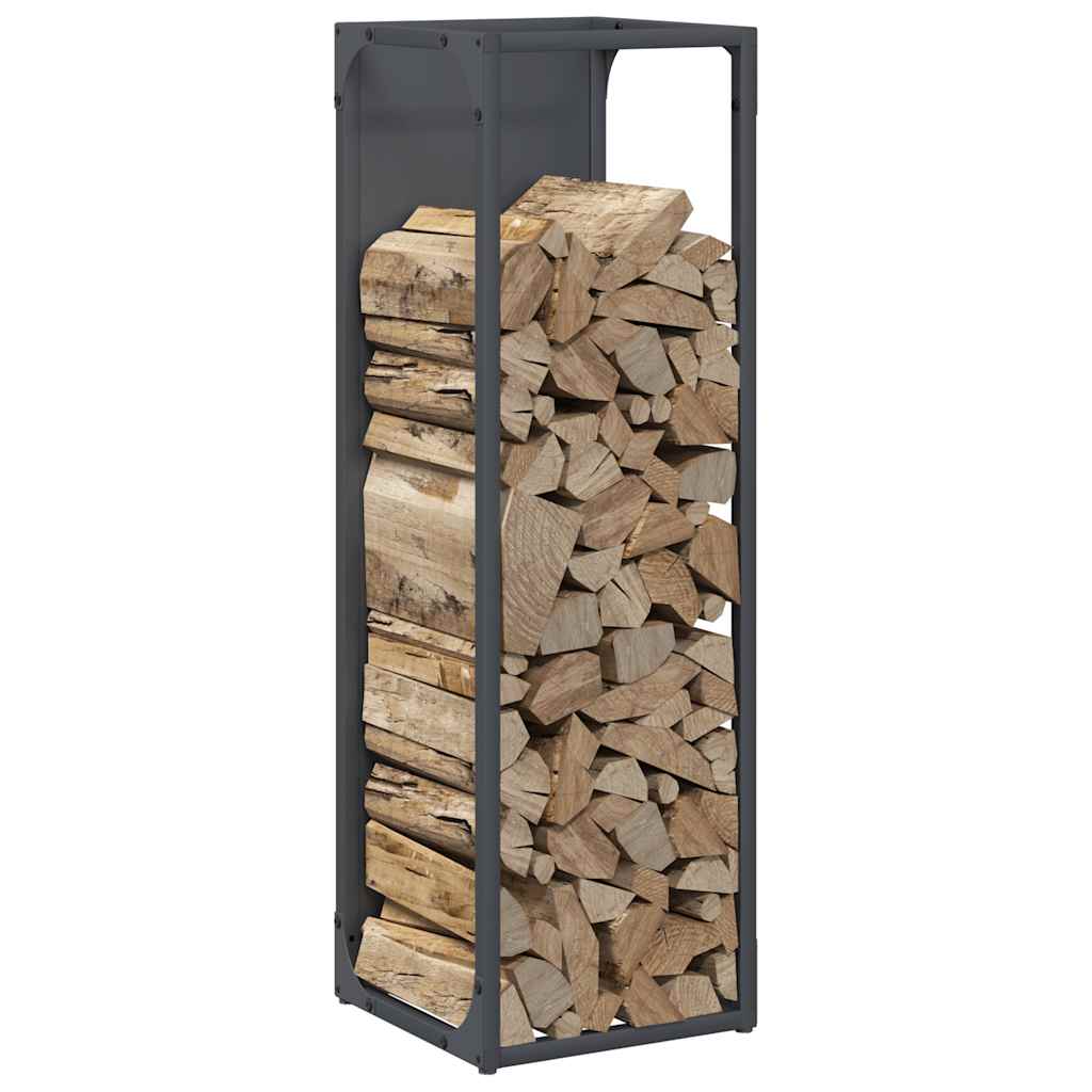 Brennholzregal Anthrazit 25x25x80 cm Kaltgewalzter Stahl