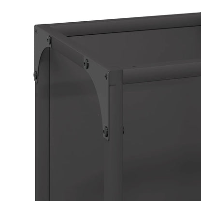 Brennholzregal Schwarz 25x25x100 cm Kaltgewalzter Stahl