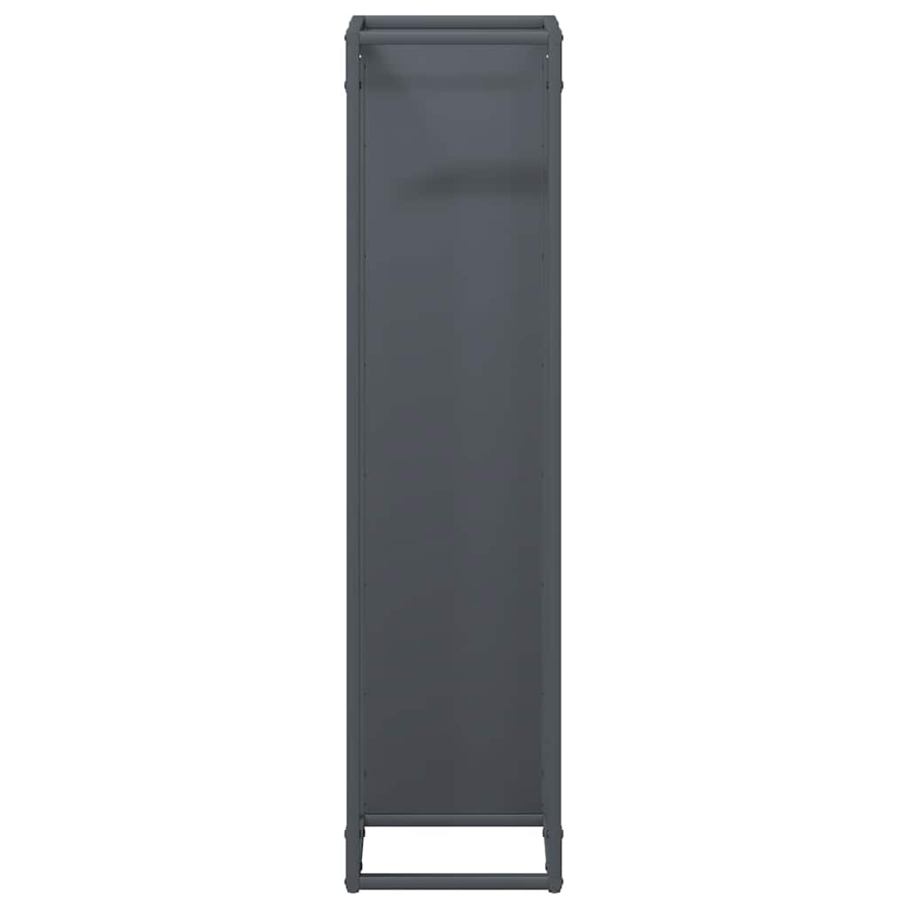 Brennholzregal Anthrazit 25x25x100 cm Kaltgewalzter Stahl
