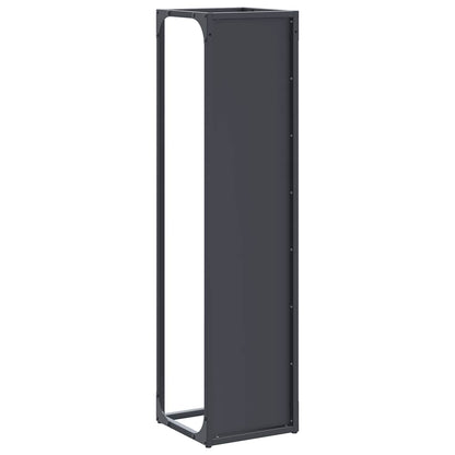 Brennholzregal Anthrazit 25x25x100 cm Kaltgewalzter Stahl