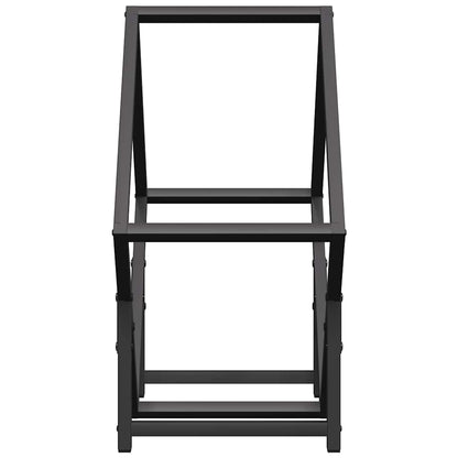 Brennholzregal Schwarz 50x25x50 cm Kaltgewalzter Stahl