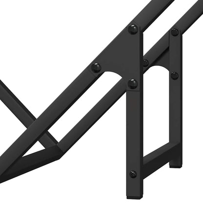 Brennholzregal Schwarz 50x25x50 cm Kaltgewalzter Stahl