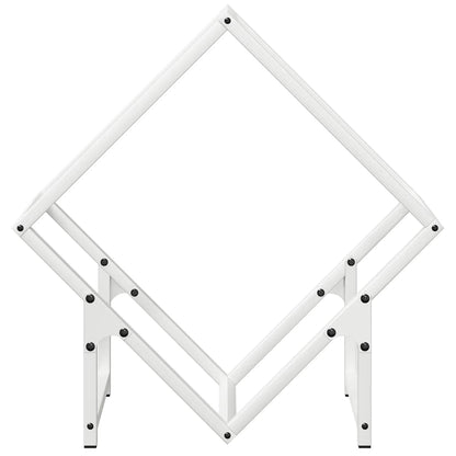 Brennholzregal Weiß 50x25x50 cm Kaltgewalzter Stahl
