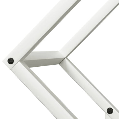 Brennholzregal Weiß 50x25x50 cm Kaltgewalzter Stahl