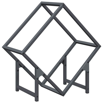 Brennholzregal Anthrazit 50x25x50 cm Kaltgewalzter Stahl