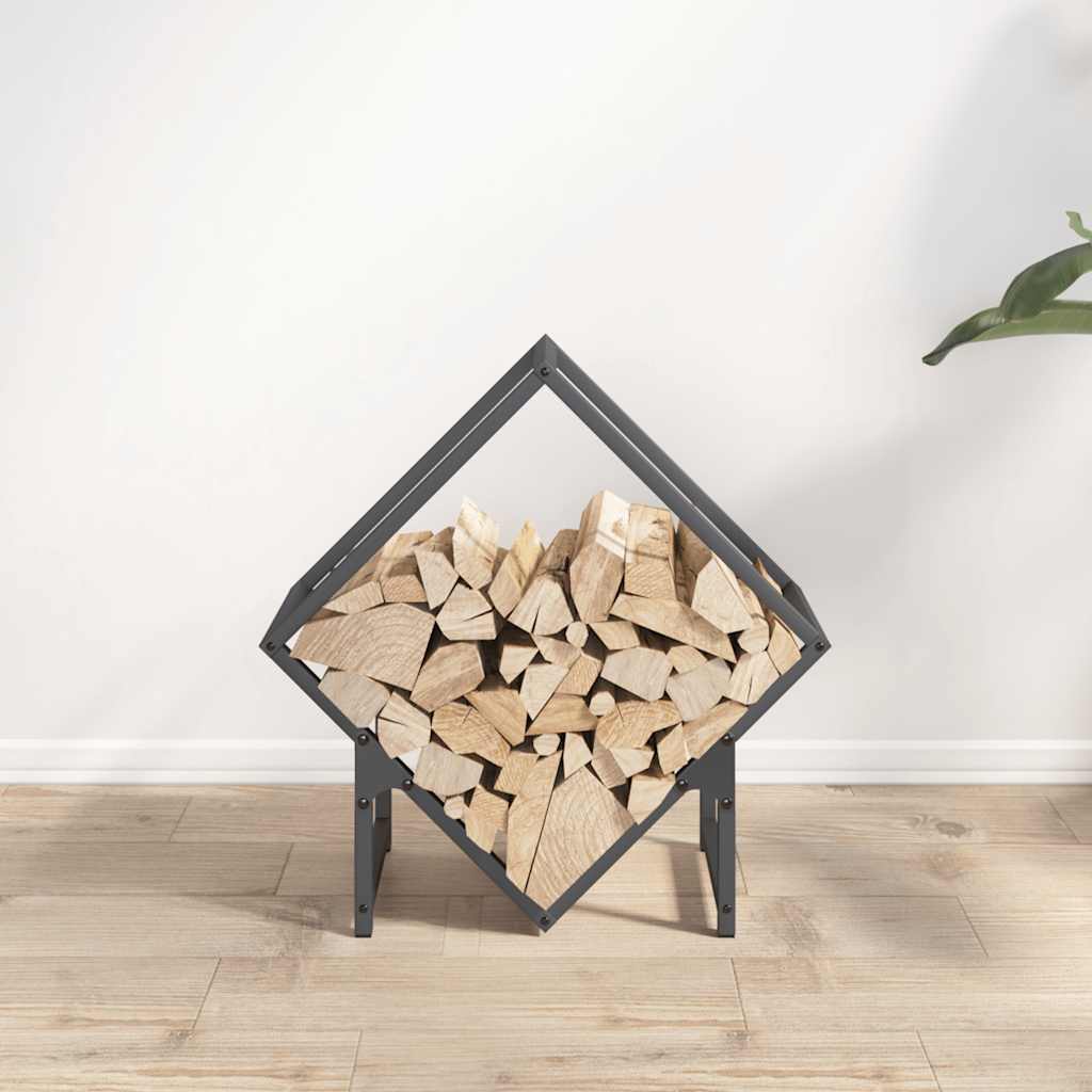 Brennholzregal Anthrazit 50x25x50 cm Kaltgewalzter Stahl