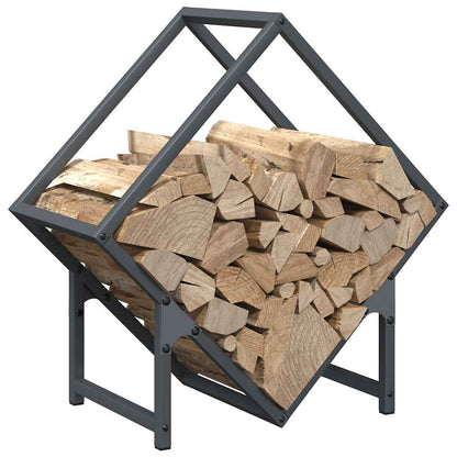 Brennholzregal Anthrazit 50x25x50 cm Kaltgewalzter Stahl