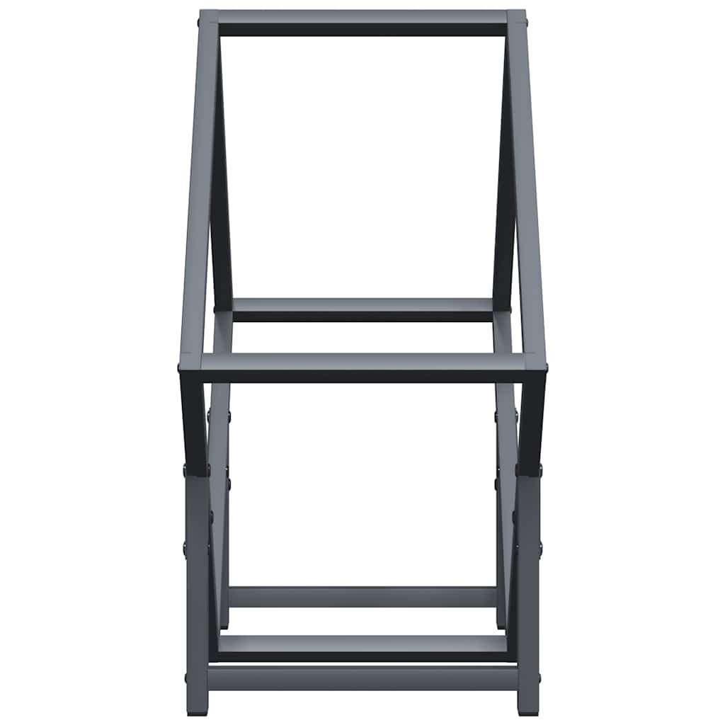 Brennholzregal Anthrazit 50x25x50 cm Kaltgewalzter Stahl