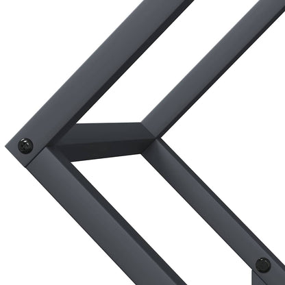 Brennholzregal Anthrazit 50x25x50 cm Kaltgewalzter Stahl