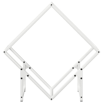 Brennholzregal Weiß 60x25x60 cm Kaltgewalzter Stahl