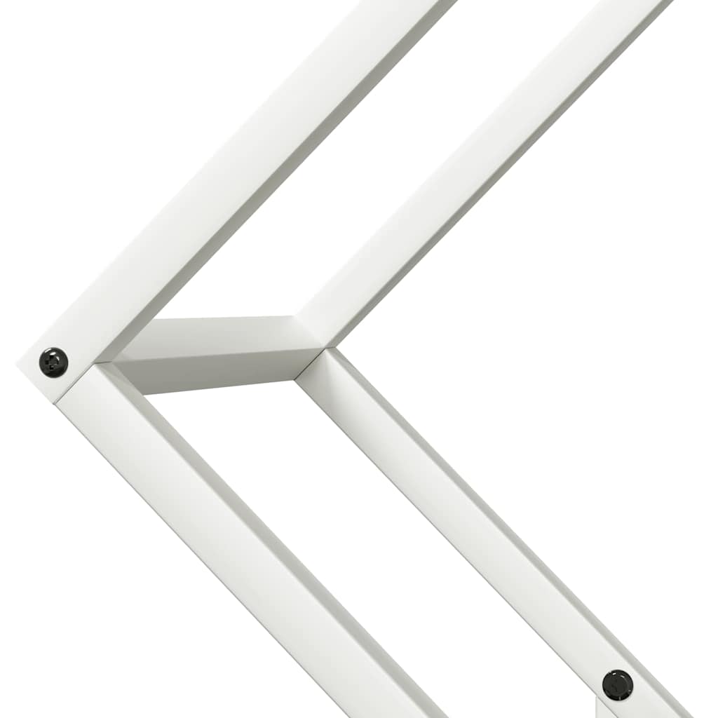 Brennholzregal Weiß 60x25x60 cm Kaltgewalzter Stahl