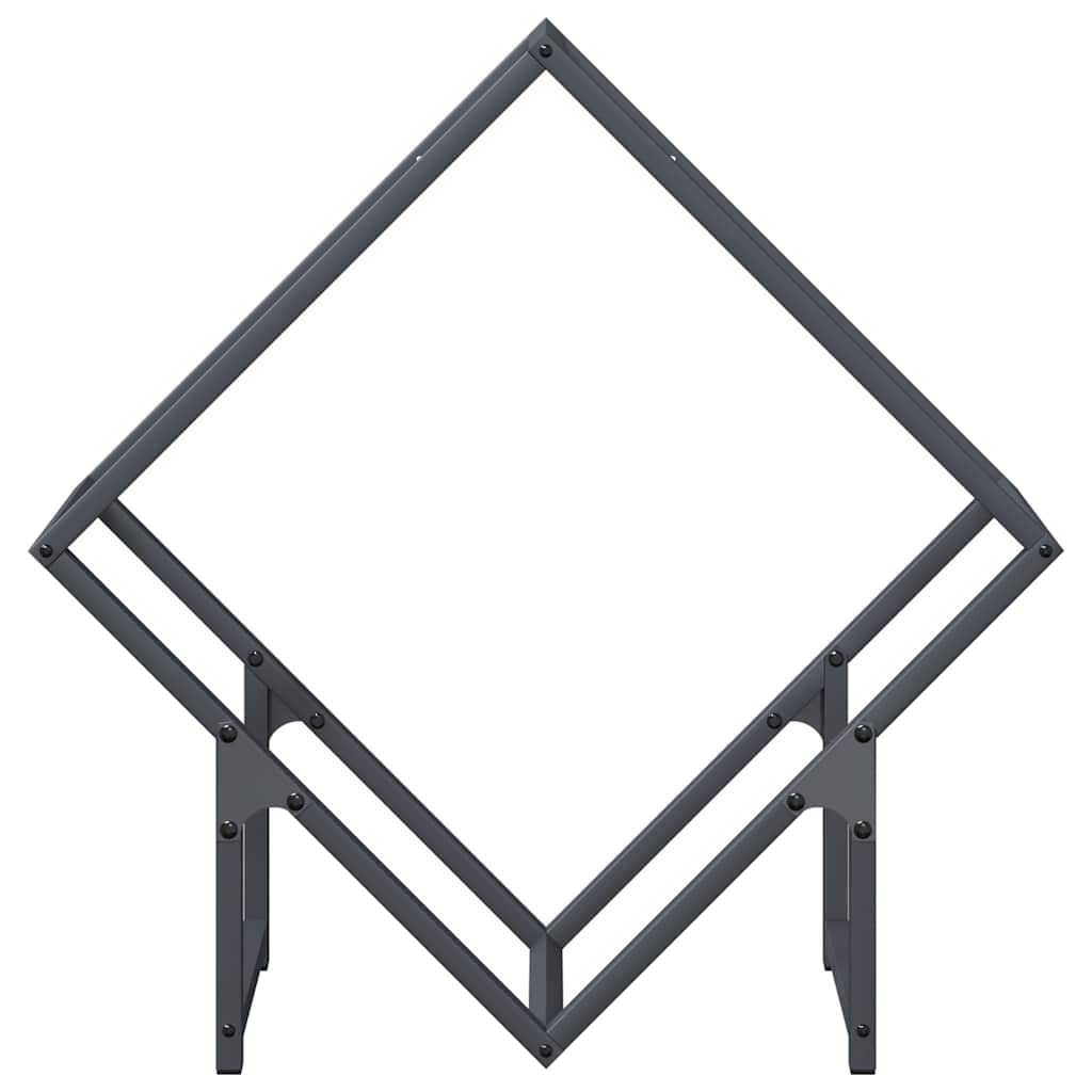 Brennholzregal Anthrazit 60x25x60 cm Kaltgewalzter Stahl