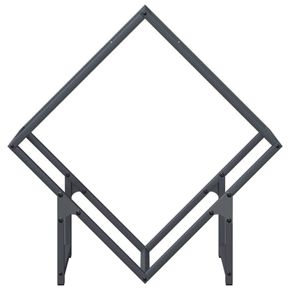 Brennholzregal Anthrazit 60x25x60 cm Kaltgewalzter Stahl