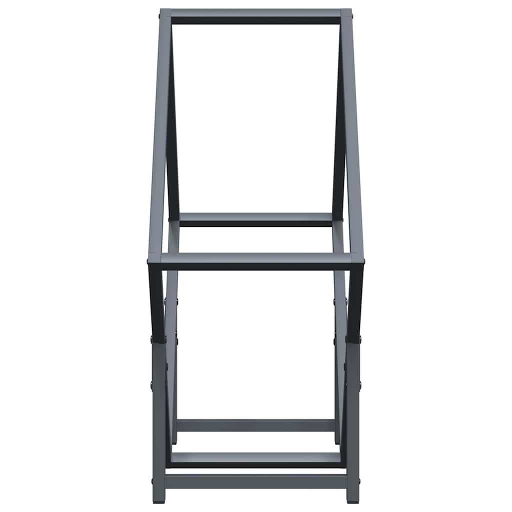 Brennholzregal Anthrazit 60x25x60 cm Kaltgewalzter Stahl
