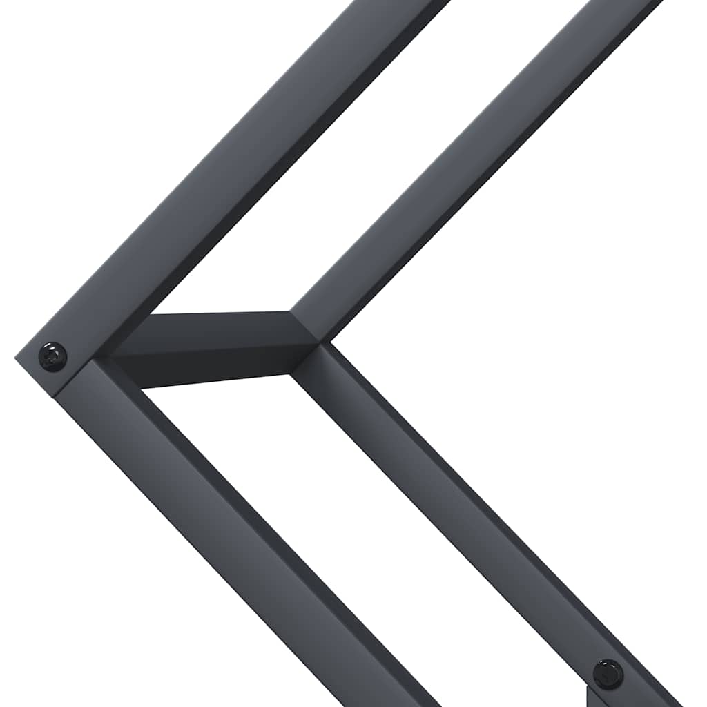 Brennholzregal Anthrazit 60x25x60 cm Kaltgewalzter Stahl