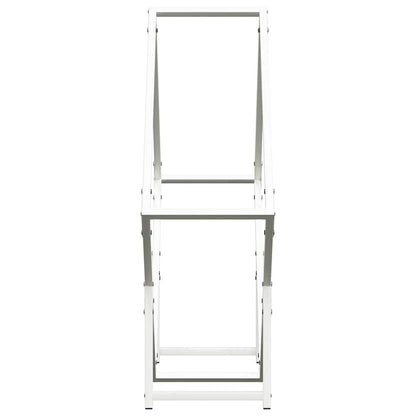 Brennholzregal Weiß 80x25x80 cm Kaltgewalzter Stahl