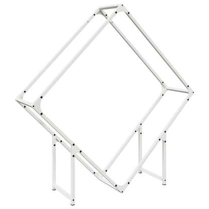 Brennholzregal Weiß 100x25x100 cm Kaltgewalzter Stahl