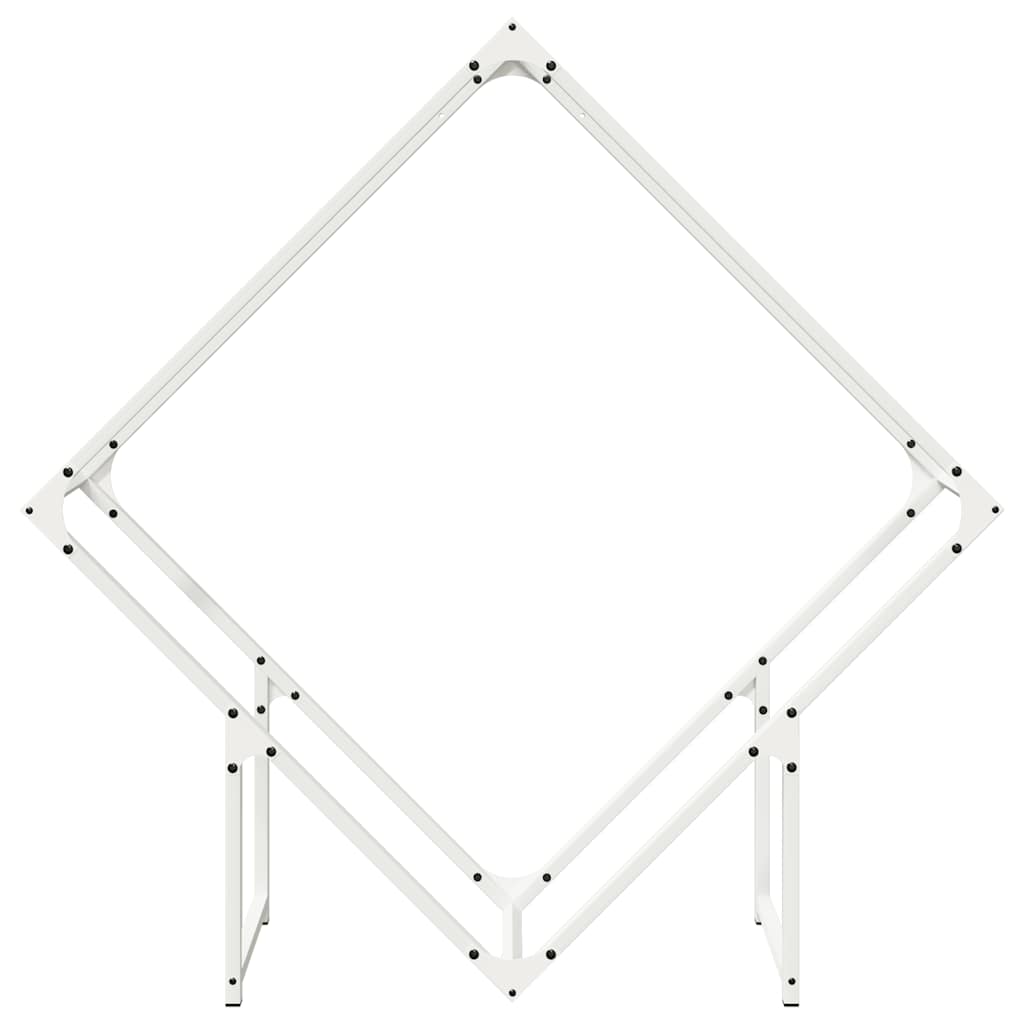 Brennholzregal Weiß 100x25x100 cm Kaltgewalzter Stahl