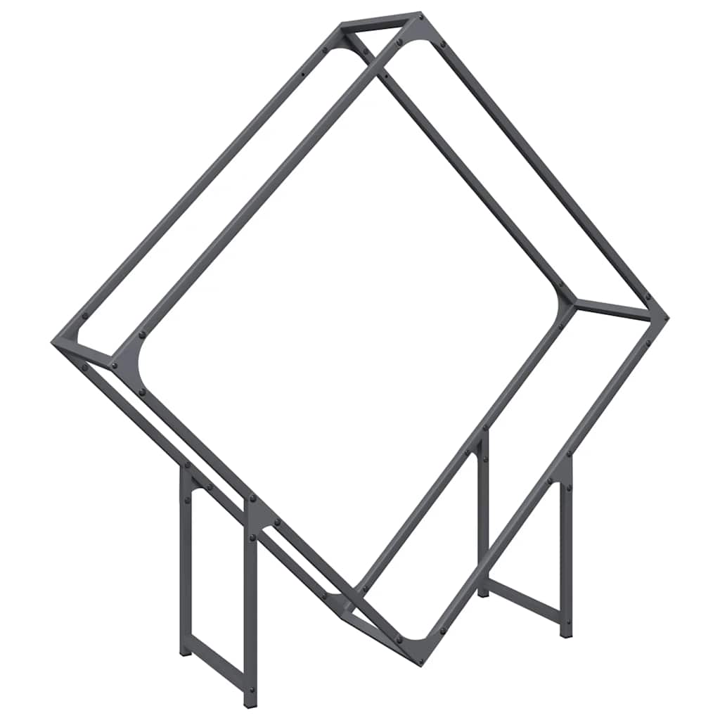 Brennholzregal Anthrazit 100x25x100 cm Kaltgewalzter Stahl