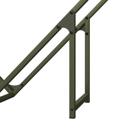 Brennholzregal Olivgrün 100x25x100 cm Kaltgewalzter Stahl