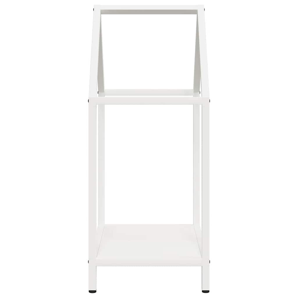 Brennholzregal Weiß 40x25x60 cm Kaltgewalzter Stahl