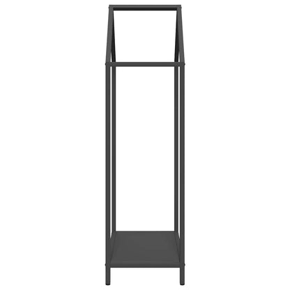 Brennholzregal Schwarz 40x25x90 cm Kaltgewalzter Stahl