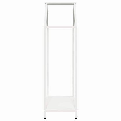 Brennholzregal Weiß 40x25x90 cm Kaltgewalzter Stahl