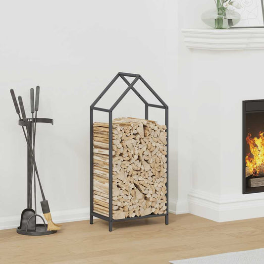Brennholzregal Anthrazit 40x25x90 cm Kaltgewalzter Stahl
