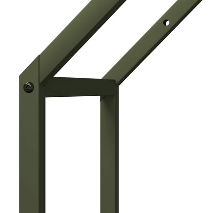 Brennholzregal Olivgrün 40x25x90 cm Kaltgewalzter Stahl