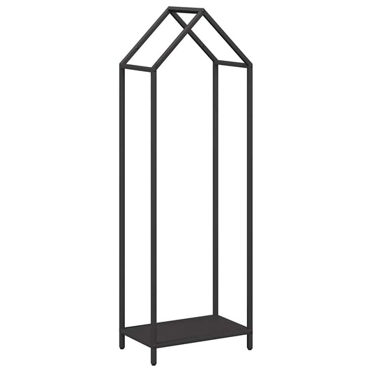 Brennholzregal Schwarz 40x25x120 cm Kaltgewalzter Stahl