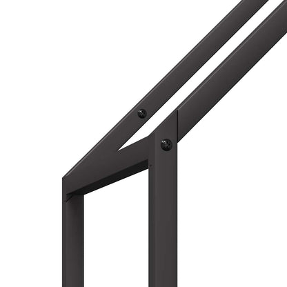 Brennholzregal Schwarz 40x25x120 cm Kaltgewalzter Stahl
