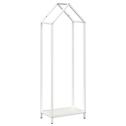 Brennholzregal Weiß 40x25x120 cm Kaltgewalzter Stahl