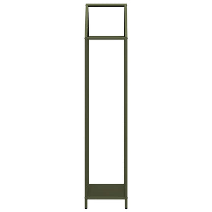 Brennholzregal Olivgrün 40x25x120 cm Kaltgewalzter Stahl