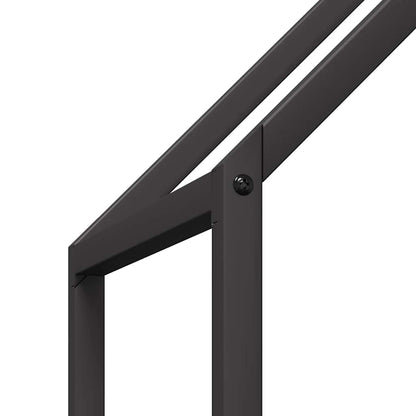 Brennholzregal Schwarz 60x25x60 cm Kaltgewalzter Stahl