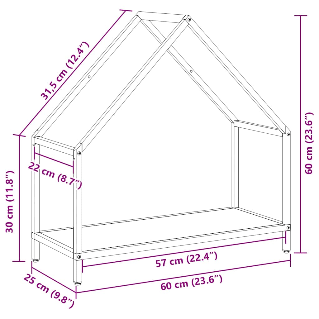 Brennholzregal Weiß 60x25x60 cm Kaltgewalzter Stahl