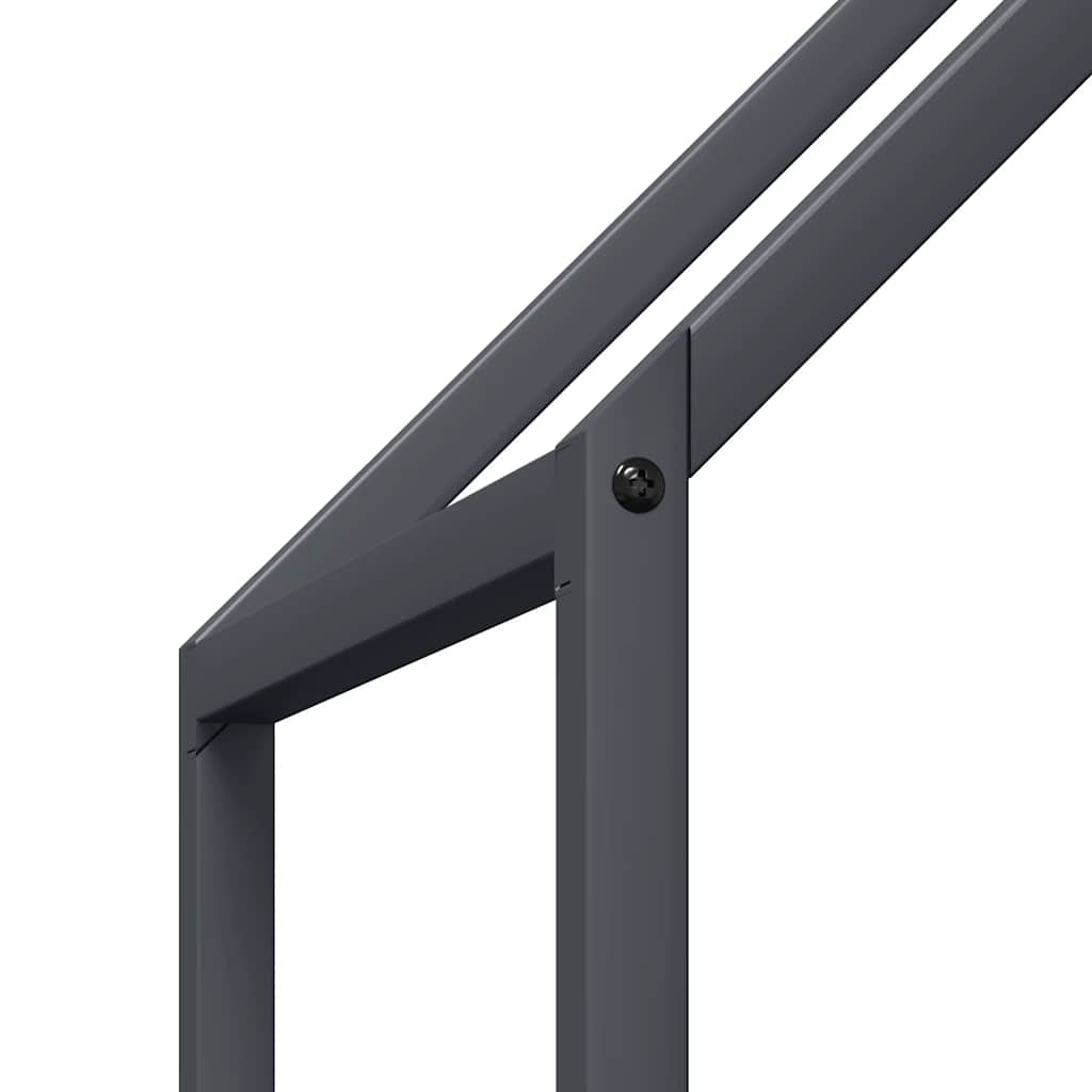 Brennholzregal Anthrazit 60x25x60 cm Kaltgewalzter Stahl
