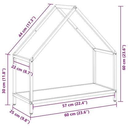 Brennholzregal Anthrazit 60x25x60 cm Kaltgewalzter Stahl