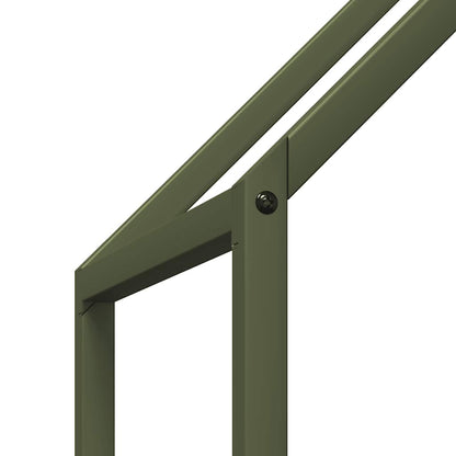 Brennholzregal Olivgrün 60x25x60 cm Kaltgewalzter Stahl