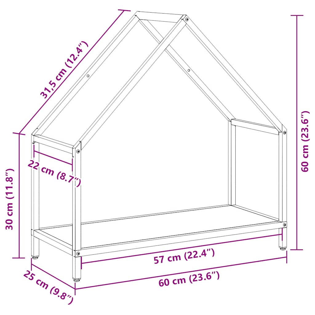 Brennholzregal Olivgrün 60x25x60 cm Kaltgewalzter Stahl