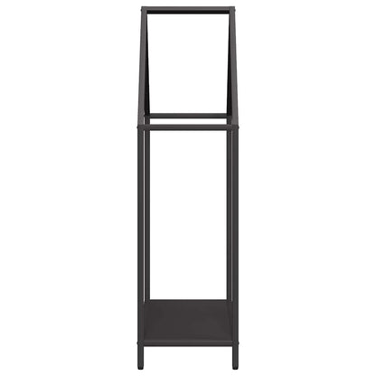 Brennholzregal Schwarz 60x25x90 cm Kaltgewalzter Stahl