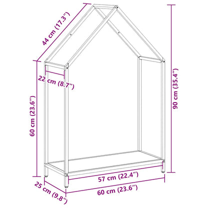 Brennholzregal Weiß 60x25x90 cm Kaltgewalzter Stahl