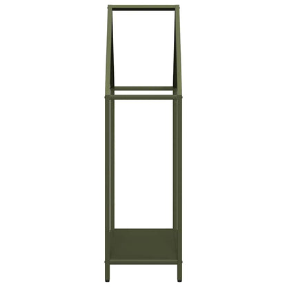 Brennholzregal Olivgrün 60x25x90 cm Kaltgewalzter Stahl