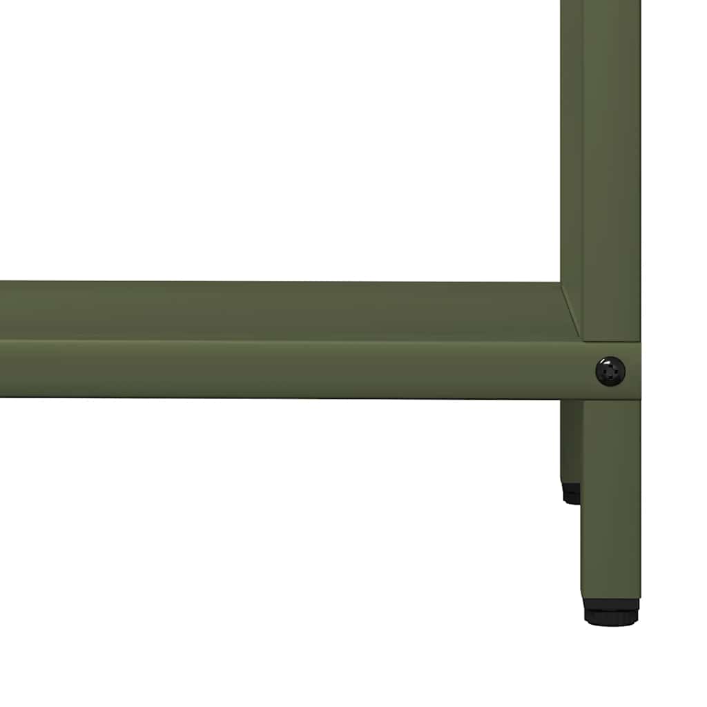 Brennholzregal Olivgrün 60x25x90 cm Kaltgewalzter Stahl