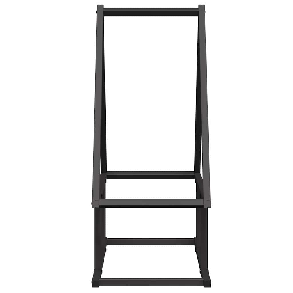 Brennholzregal Schwarz 50x25x60 cm Kaltgewalzter Stahl