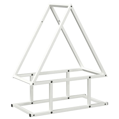 Brennholzregal Weiß 50x25x60 cm Kaltgewalzter Stahl