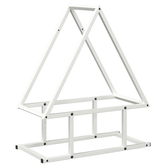 Brennholzregal Weiß 50x25x60 cm Kaltgewalzter Stahl
