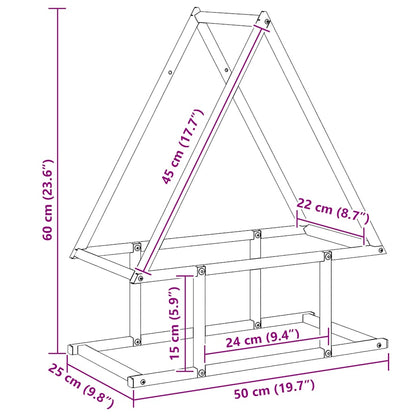Brennholzregal Anthrazit 50x25x60 cm Kaltgewalzter Stahl