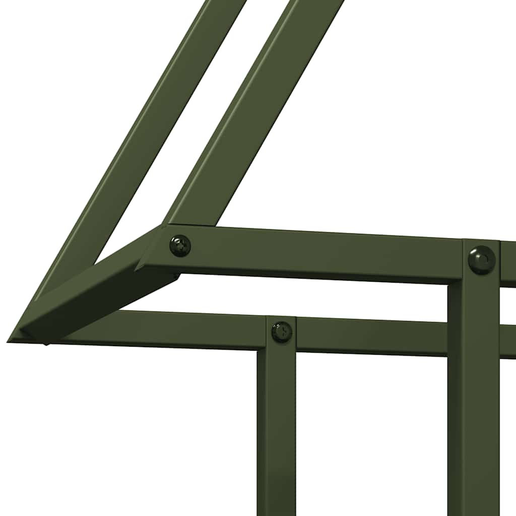 Brennholzregal Olivgrün 50x25x60 cm Kaltgewalzter Stahl