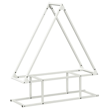 Brennholzregal Weiß 80x25x90 cm Kaltgewalzter Stahl