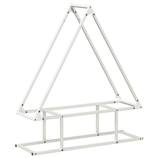 Brennholzregal Weiß 80x25x90 cm Kaltgewalzter Stahl